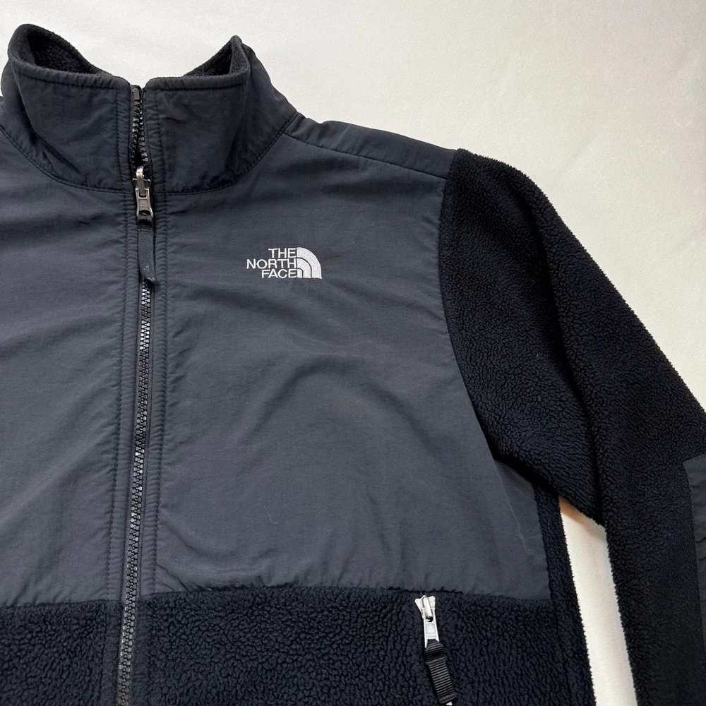 The North Face Boys Denali Fleece Jacket Black Full Zip XL 18/20